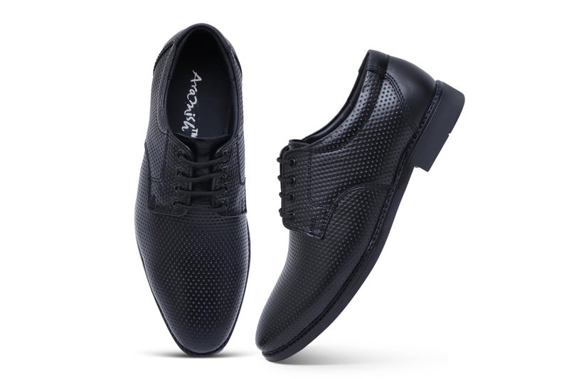 ARAMISH Leather Black Formal Derby Shoes for Boys - 4 UK - Image 4