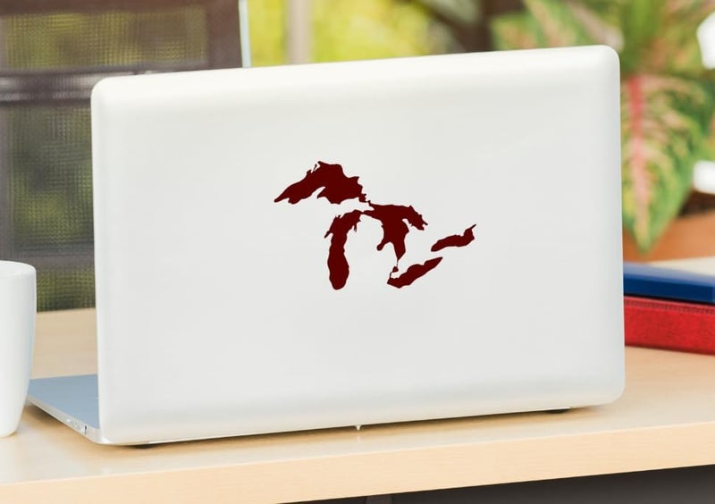 Nudge Printing Great Lakes Sticker Michigan Car Decal Premium Heavy-Duty Waterproof Vinyl for Bumpers, Windows, Laptops, Water Bottles or Coolers (Maroon, 4.74" Wide) - Image 2