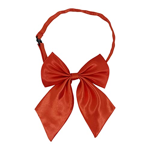 SYAYA Bow Tie for Women & Teen Girls, Ladies Elegant Satin Bowtie for School Uniforms Graduation or T-shirt Accessory W-B1 (Red) - Image 1