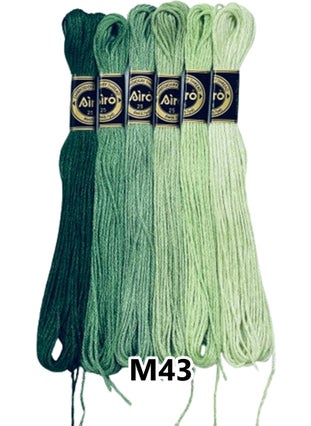 Airo Muline Etamine Cotton Embroidery Thread Thread 6 Piece Set 