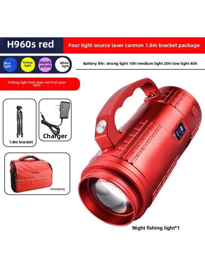 New Fishing Light Night Fishing Light Focusing Four-color Light Source High-power Strong Light Xenon Fish Light Table Fishing Light Raft Fishing Equipment