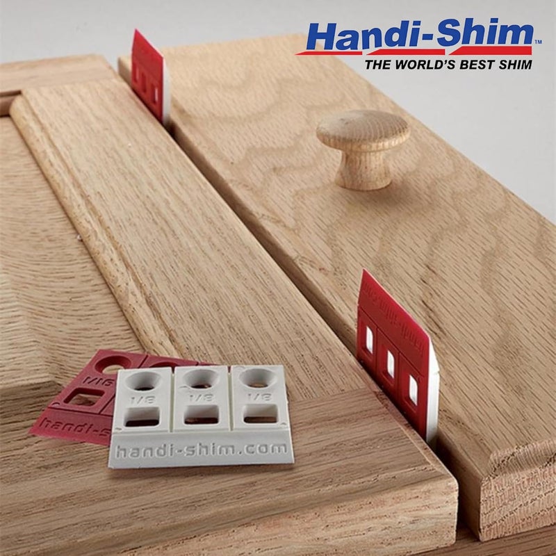 Handi-Shim Store دعامات بلاستيكية قابلة لإعادة الاستخدام للاستخدامات الثقيلة للبناء للتباعد، التسوية، السباكة والمزيد - عبوة مختلطة من 100 قطعة (4 أحجام) - Image 4