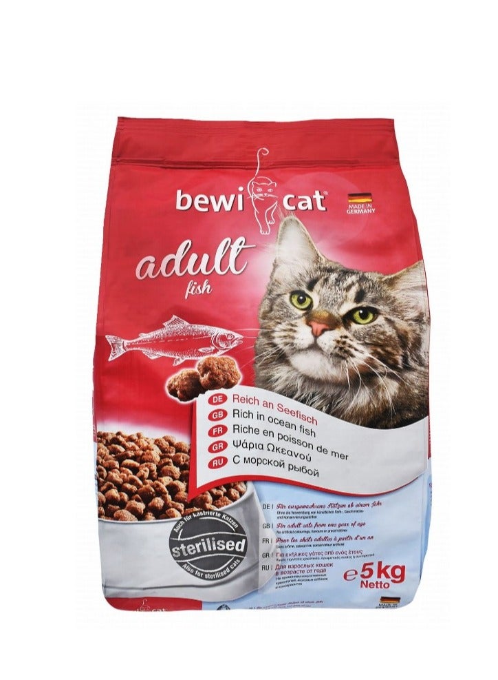 بيوي كات dry food with Fish for adult cats 5kg