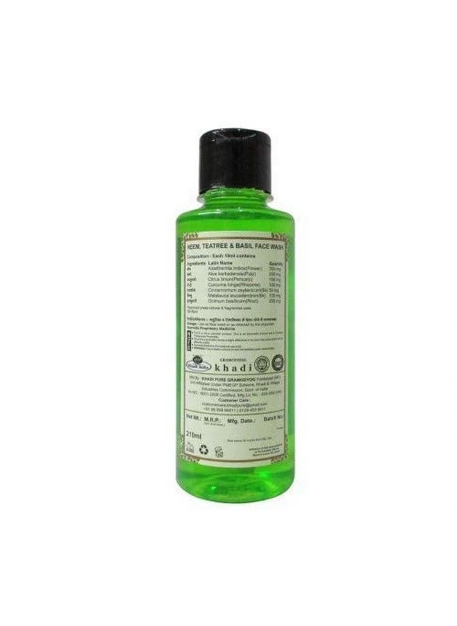 Khadi Pure Herbal Neem Teatree & Basil Face Wash Green 125 Ml (Kpnmttbsfwx1)  - Image 4