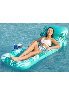 Jasonwell Inflatable Pool Float Adult Pool Floaties Lounger Floats Rafts Floating Chair W Adjustable Backrest Cup Holders Water Floaty Pool Lake Lounge Tanning Float Beach Party Toys Adults Kids  - Image 2