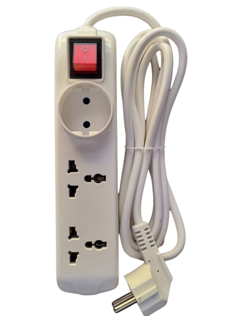 Mora Multi-Socket Power Strip with On/Off Switch – High safety, practical design, and long cable for convenient use and reliable protection of your home and office devices. - Image 1