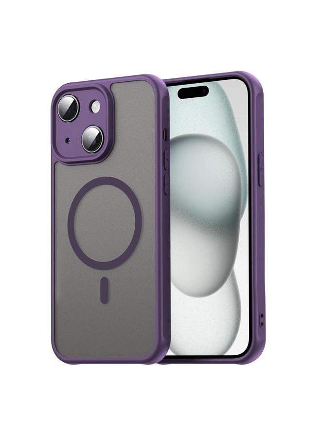 اس-توب جراب لهاتف iPhone 15 Plus من سلسلة Fan Dun TPU الهجين PC Frosted Magsafe - Image 1