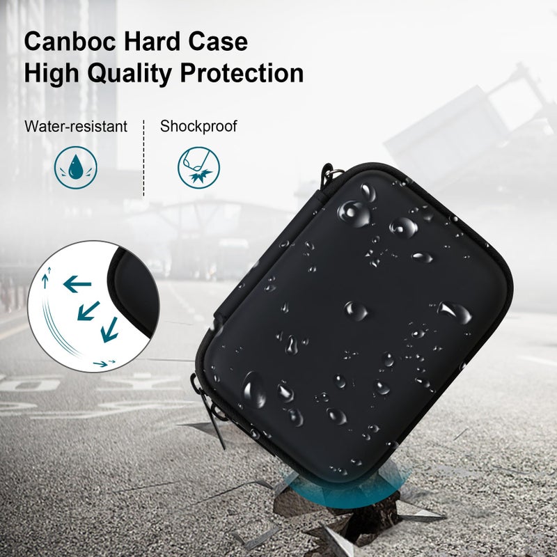 Canboc Carrying Case for Canon PowerShot ELPH 360/ IXY 650/ Sony DSCW830 Digital Camera, Mesh Pocket fit Cable, Batteries, Black (Case Only) - Image 4