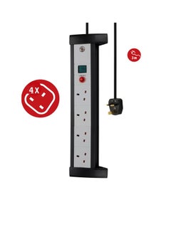 Brennenstuhl Brennenstuhl 4-Socket Extension Cord Black and White 3m  - Image 3