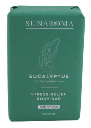 Sunaroma Soap Bar Eucalyptus With Tea Tree  Ginger 8 Ounce 6 Pack