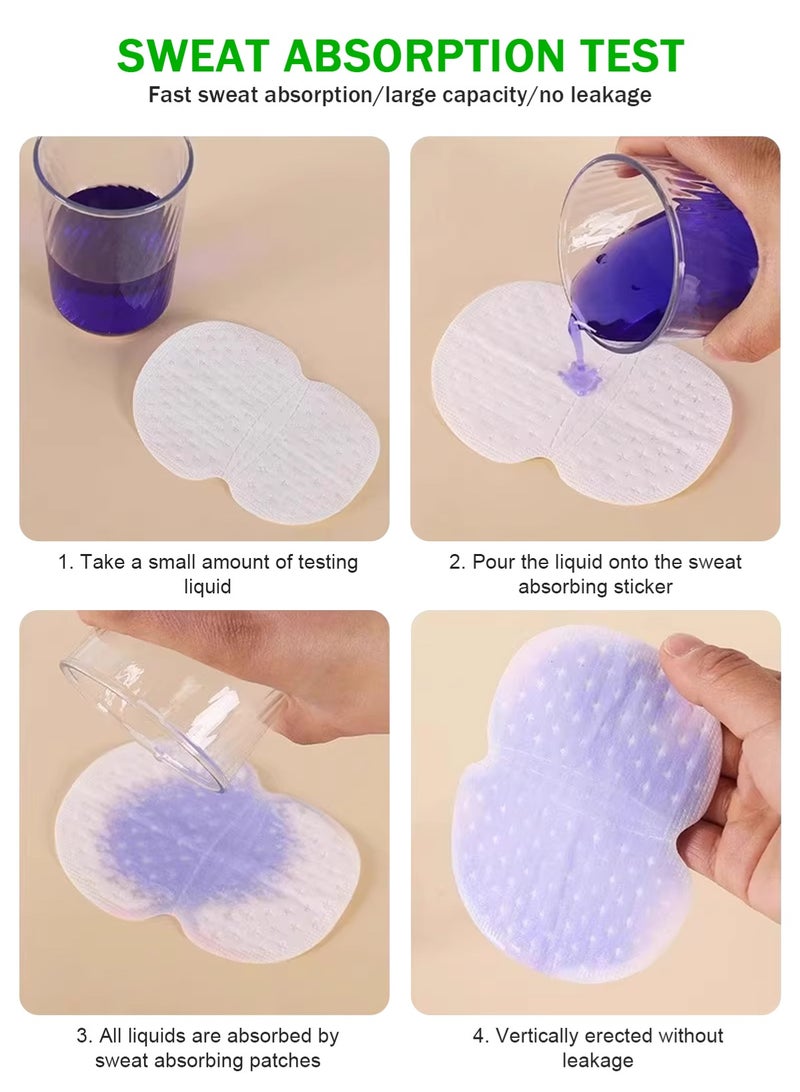 URbazaar Large Underarm Sweat Pads for Women and Men Fight Hyperhidrosis 200 PCS, Comfortable Unflavored, Non Visible, Extra Adhesive, Disposable, Sweat Free Armpit Protection - Image 2