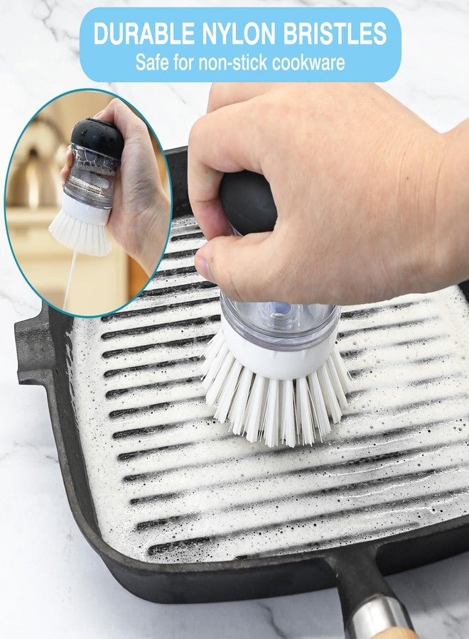 Pamrack 4 Pack Palm Brush Refills for OXO Soap Dispensing Palm Brush, Palm Brush Replacement Head - Image 2