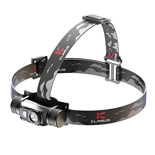 klarus HL1 Headlamp Rechargeable, 1200 Lumens Ultra Bright Head Lamp, Head Light with Breathable Headband and 2600mAh Battery, IPX6 Waterproof Headlight - Hiking & Camping Accessories - Image 1