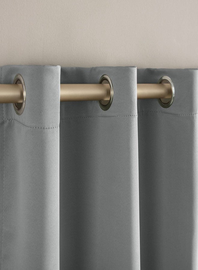 XTMYI Short Curtains for Bathroom Window,48 Inch Length Waterproof Blinds for Shower Window,2 Panels,Light Grey - Image 3