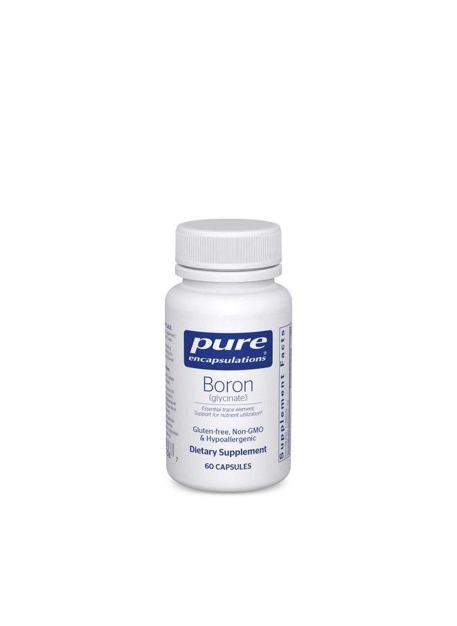 Pure Encapsulations - Boron Glycinate  Supplement For Hormone Balance Bone Strength And Health Connective Tissue And Nutrient Metabolism*  60 Capsules - Image 1