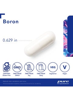 Pure Encapsulations Boron Glycinate  Supplement For Hormone Balance Bone Strength And Health Connective Tissue And Nutrient Metabolism*  60 Capsules  - Image 4