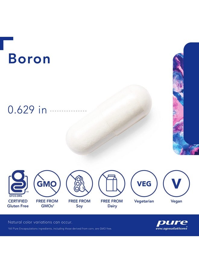 Pure Encapsulations - Boron Glycinate  Supplement For Hormone Balance Bone Strength And Health Connective Tissue And Nutrient Metabolism*  60 Capsules - Image 1