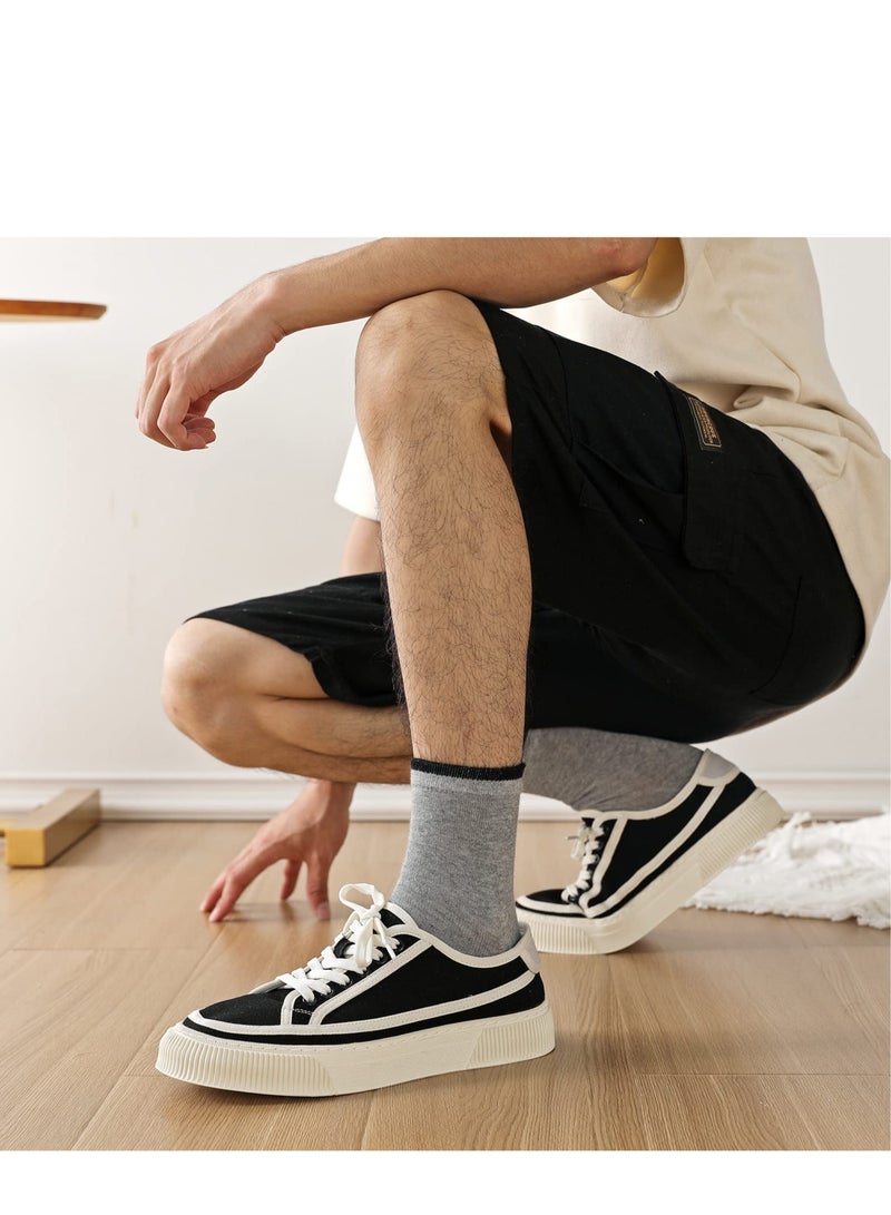 Barakah Mens Toe Socks Running Five Finger Socks Mini Crew Sport Cotton Socks, 3/4/5 Pairs - Image 5