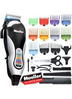 Mueller Mueller Ultragroom Professional Hair Clippers for Men with Colored Design, Hair Trimmer for Men, 12 Guide Combs, Trimmer for Hair, Beards, Head, Body, and Face  - Image 1