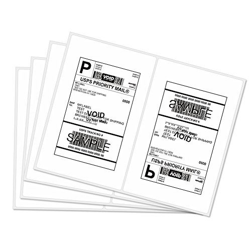 FungLam Half Sheet Laser & Inkjet - Rounded Corner Shipping Address Labels - 5-1/2" X 8-1/2" (200 Labels) - Image 1