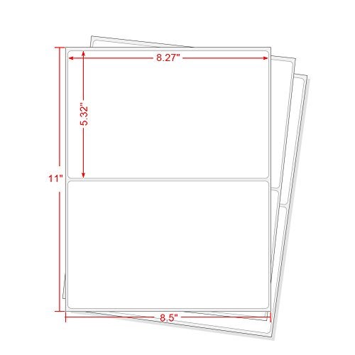 FungLam Half Sheet Laser & Inkjet - Rounded Corner Shipping Address Labels - 5-1/2" X 8-1/2" (200 Labels) - Image 2