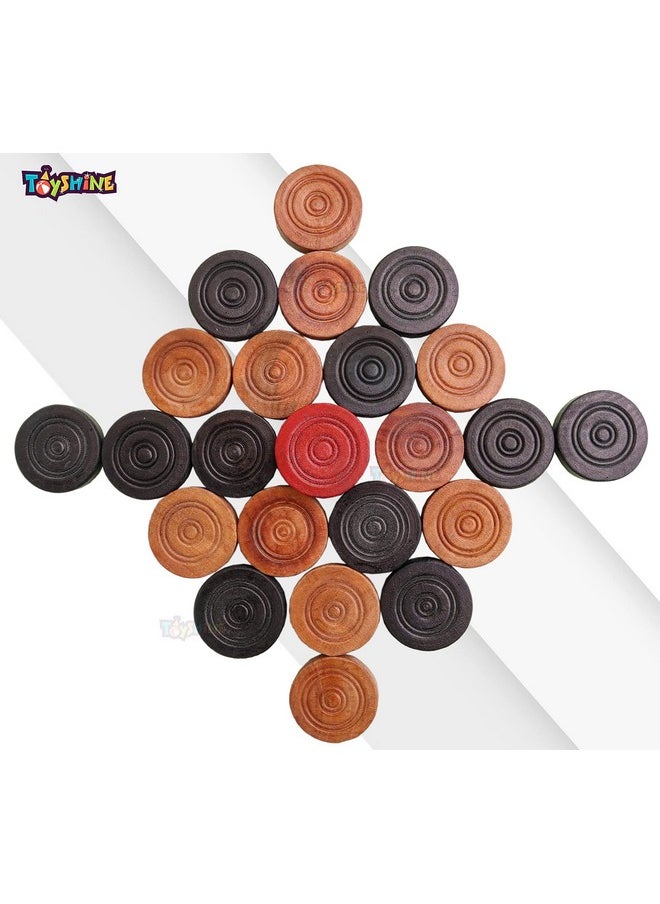 Toyshine Toyshine Bulldong Wooden Case Carrom Playing Coins | 24 Wooden Coins  - Image 4