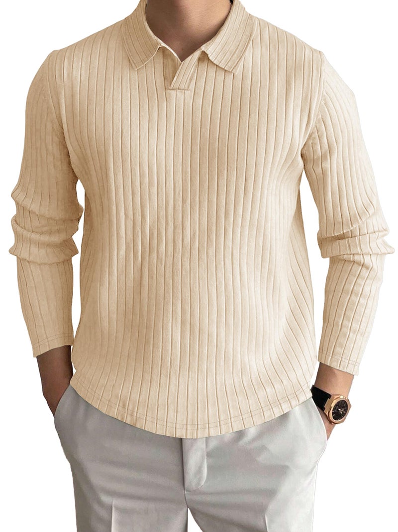 Noble Monk Relax Fit |Textured| Lycra | Polo Neck T-Shirt Teal Melange - Image 1