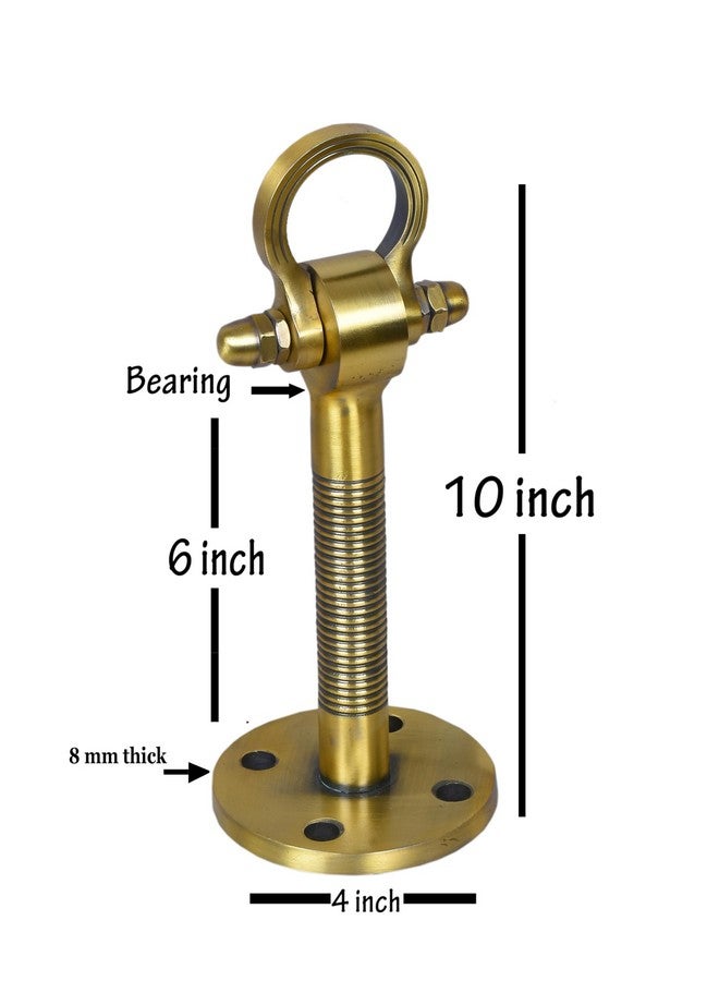 TRENDY CREATION HUB TRENDY CREATION HUB 10 Inch Long Antique Brass Finish Pad Eye Hanging Hooks and Swing Kadu Heavy Duty Hooks for Hanging with Anchor Bolt Fastener(Pack of 1)  - Image 2