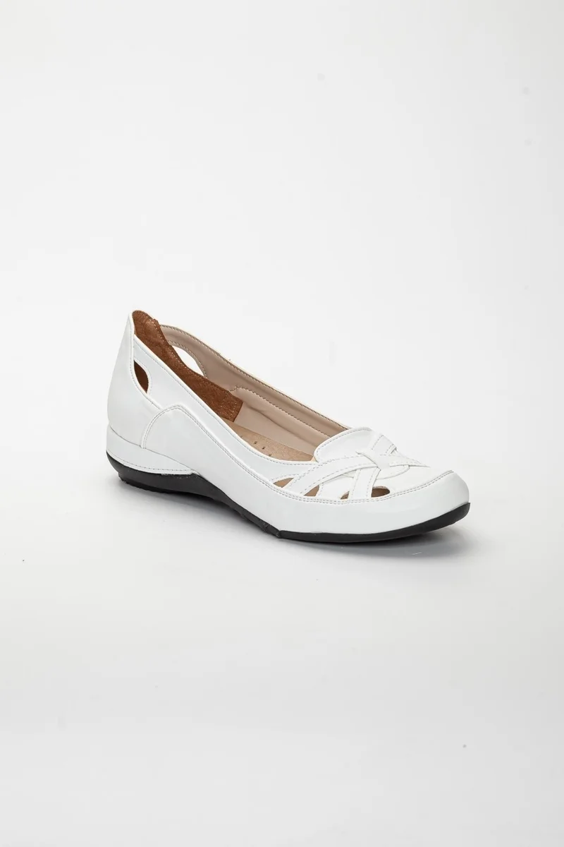 Dilimler Ayakkabı Slices Shoes Cage Model White Women's Casual Shoes