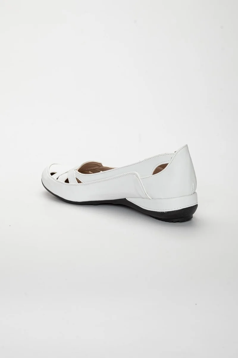 Dilimler Ayakkabı Slices Shoes Cage Model White Women's Casual Shoes