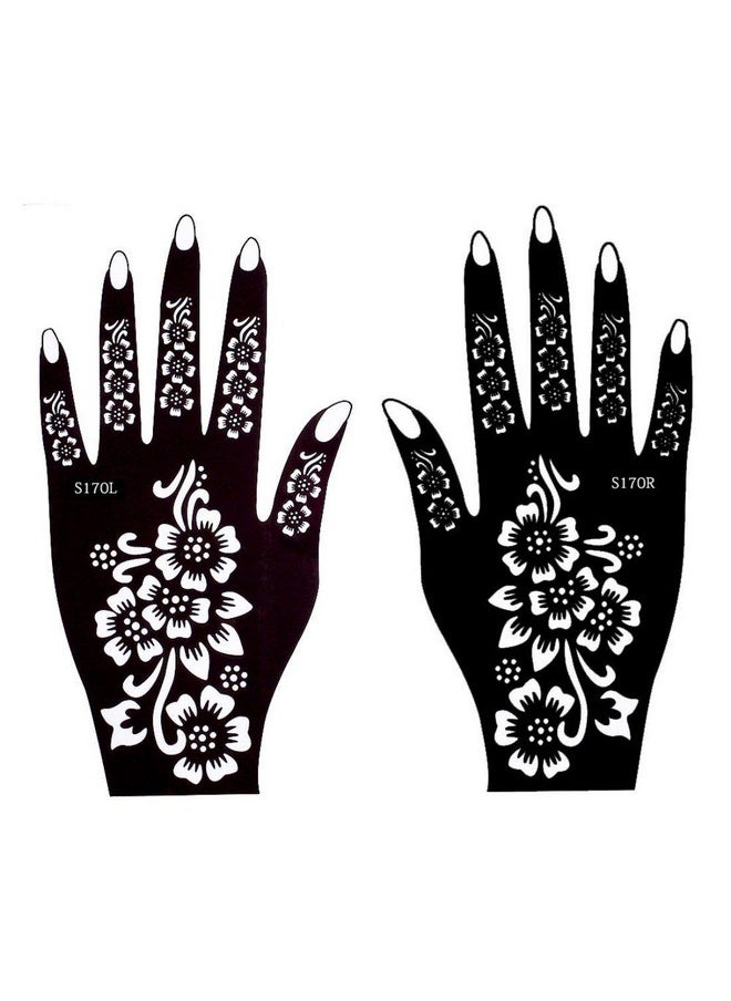 ivana's - Ivana's Heena Stencils Mehandi Sticker for Hand | Body | Fingure | Face for Women, Girls and Kids, Pack of 2 Pcs, NIV-32 - Image 1