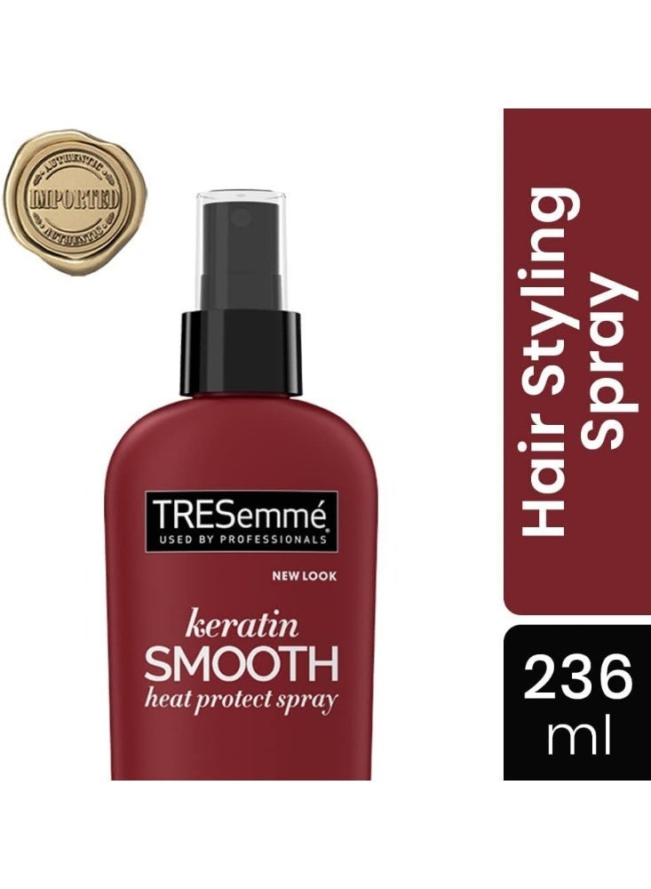 Tresemme TRESemmé Keratin Smooth Heat Protection Spray For Hair, Hair Styling Spray With Marula Oil For Anti Frizzy, Shiny & Soft Hair, 236ml - Image 1