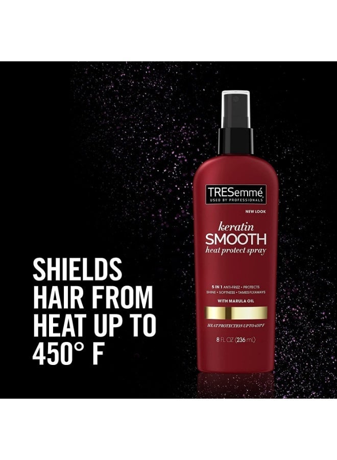 Tresemme TRESemmé Keratin Smooth Heat Protection Spray For Hair, Hair Styling Spray With Marula Oil For Anti Frizzy, Shiny & Soft Hair, 236ml - Image 5