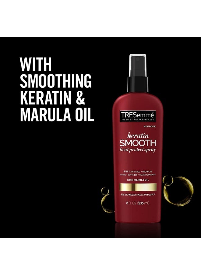 Tresemme TRESemmé Keratin Smooth Heat Protection Spray For Hair, Hair Styling Spray With Marula Oil For Anti Frizzy, Shiny & Soft Hair, 236ml - Image 4