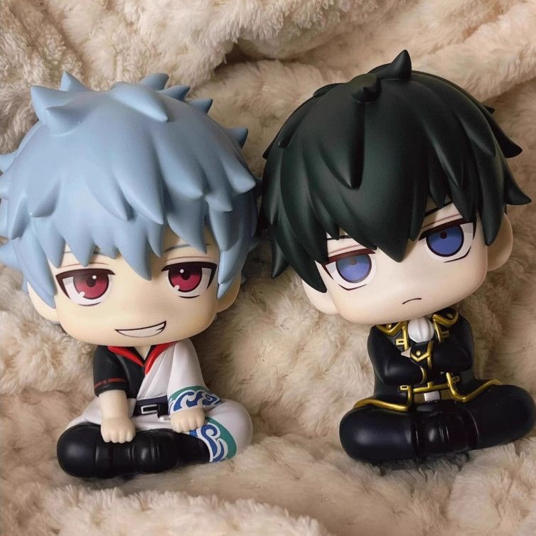 Gintama Sakata Gintoki & Hijikata Toshizo Chibi Figure Desktop Ornament - Image 1