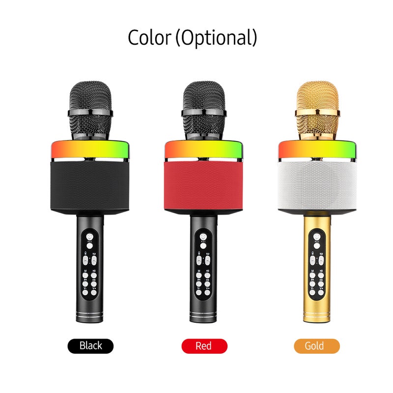 Wireless BT Karaoke Microphone: Red, 1800mAh Battery, 360° KTV Stereo Sound - BT 5.0 10m Range, Noise Reduction, Multifunctional Mic Speaker for Home, Party, Android & iOS Users - Image 2
