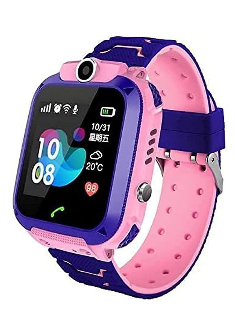 ELTRAZONE Kid's Q12 GPS Smart Watch for Kids (Pink) - Image 1