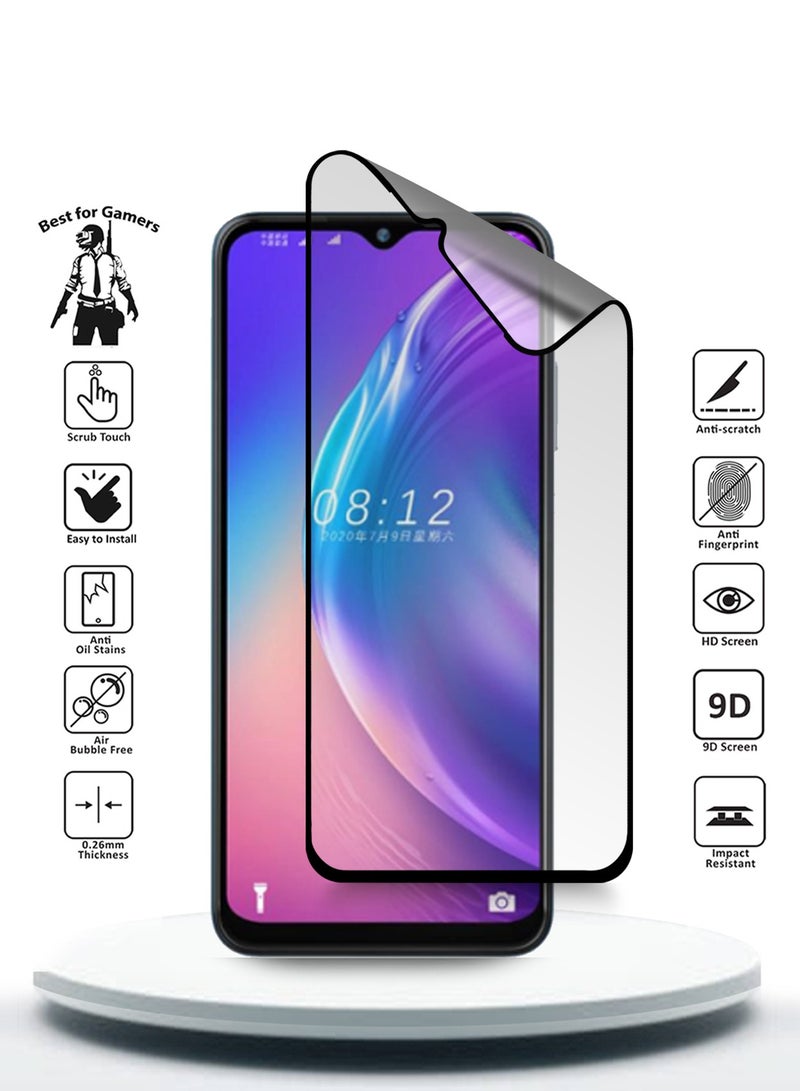 Wtech Coolpad CP12 4G 2023 Nano Ceramic Full Glue Full Cover Matte Flexible Screen Protector (MSCNMN) - Clear/Black - Image 2