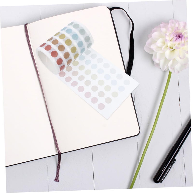 BESTonZON 4Pcs DIY Decorative Dot Sticker Tapes for Scrapbooking and Journaling, Adhesive Polka Dot Stickers for Crafts, Random Style, Suitable for DIY Craft Projects and Stationery - Image 5