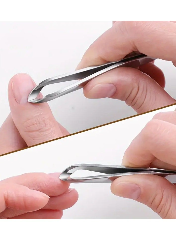 يوكانبي مقص تقليم الجلد الزائد من الفولاذ المقاوم للصدأ 1 قطعة، قاطع دقيق لثني الجلد، مقبض غير قابل للانزلاق، أداة مهنية للعناية بالأظافر وإزالة الجلد الميت - Image 3