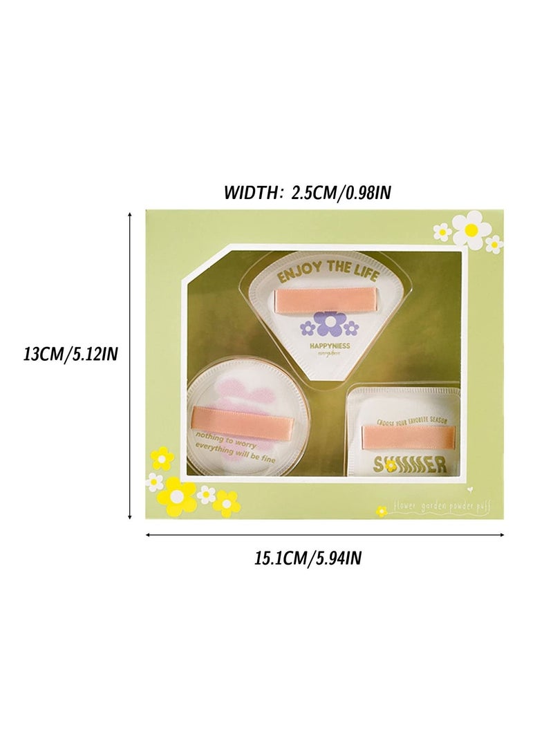 Excefore Reusable Makeup Pads Set with Short Velvet Flocking Round Puffs, Multicolor Makeup Tools for Foundation, Loose Powder, and Setting - Image 3