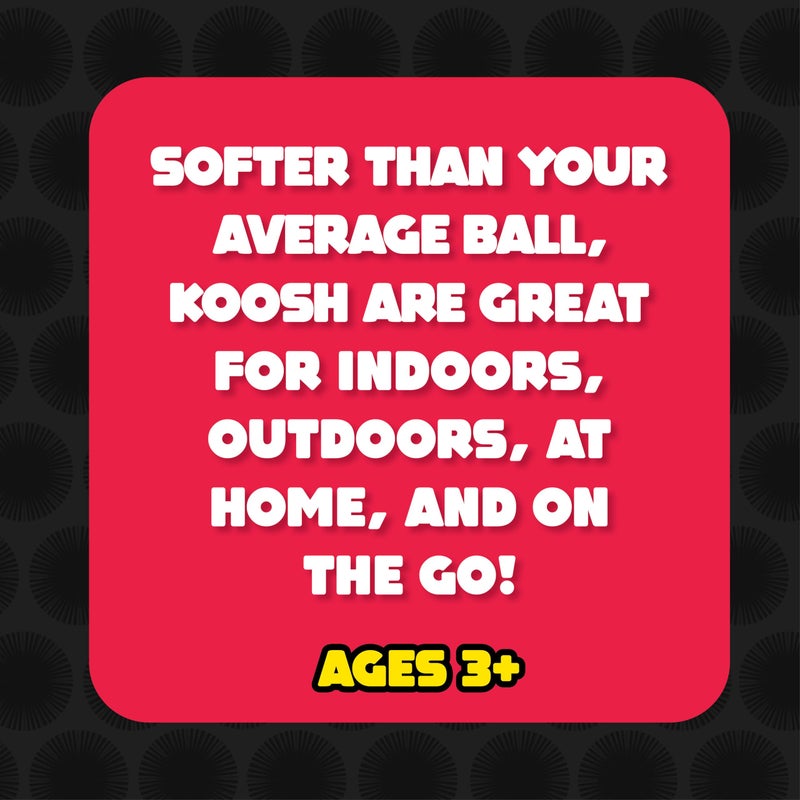 Koosh Balls 3 inch, 3 Pack Assorted Colors - Kids' Beach & Outdoor Fun, Ages 3+ - Image 3