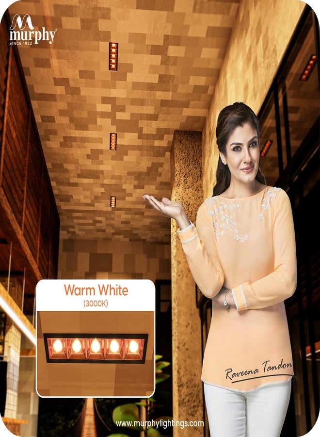 Murphy 10W Rose Gold Finish Square Laser LED Ceiling COB Spot, Focus, Down Ceiling Light, Ceiling Pop Light (Warm White, Pack of 1), with 2 Years Warranty - Image 5
