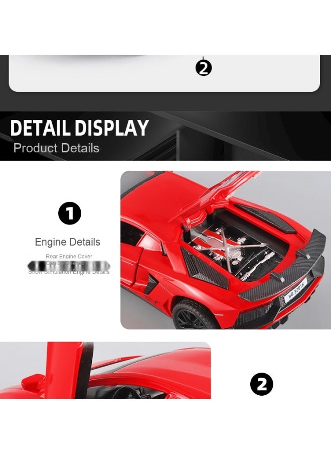 LAMBORGHINI Alloy Collectible Lambo Toy Car Model Pull Back Die-Cast Vehicle with Lights and Sound  - Image 2