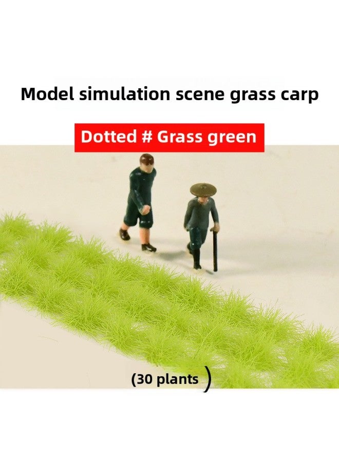 Mini Grass Cluster Grass Model Grass Cluster Micro Landscape Ornaments Static Building Sand Table Material Diy Handmade-Color:Grass Cluster Dotted Grass Green  - Image 1