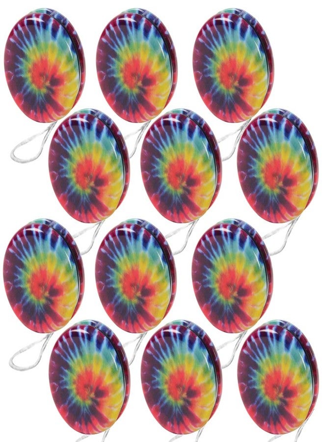 ArtCreativity Rainbow Yoyos for Kids, Pack of 12, Metal Yo-Yo Toys with Colorful Designs, Birthday Party Favors, Goodie Bag Fillers, Holiday Stocking Stuffers, Classroom Prizes - Image 1