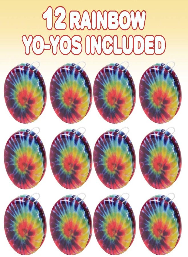 ArtCreativity Rainbow Yoyos for Kids, Pack of 12, Metal Yo-Yo Toys with Colorful Designs, Birthday Party Favors, Goodie Bag Fillers, Holiday Stocking Stuffers, Classroom Prizes - Image 2