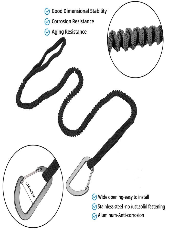 MOOCY Kayak Paddle Leash Kayak Rod Leash, 3-7 ft Stretchable Strap Lanyard Rope for SUP,Kayak Fishing Accessories for Kayak and Paddles - Image 3