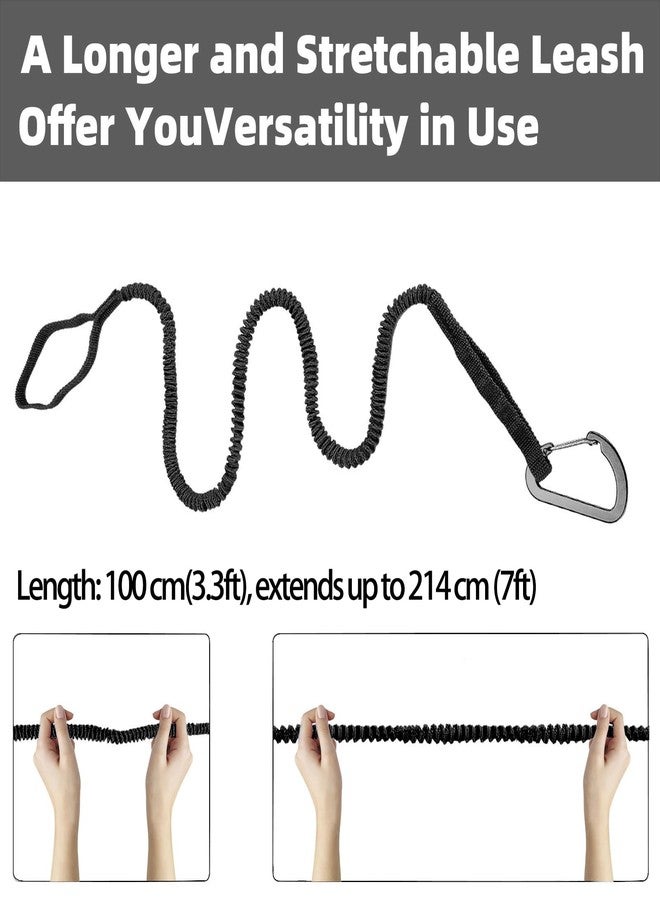 MOOCY Kayak Paddle Leash Kayak Rod Leash, 3-7 ft Stretchable Strap Lanyard Rope for SUP,Kayak Fishing Accessories for Kayak and Paddles - Image 2