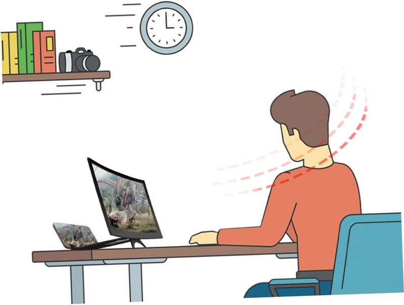 حامل مكبر شاشة الهاتف المحمول بشاشة منحنية لعرض أوضح، حامل هاتف محمول محمول كهدية للعائلة والأصدقاء، متوافق مع جميع الهواتف الذكية - Image 5